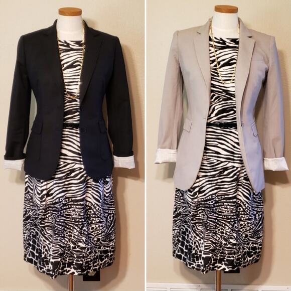 DAVID MEISTER ZEBRA PRINT SHEATH DRESS, SIZE 8 - Picture 2 of 8